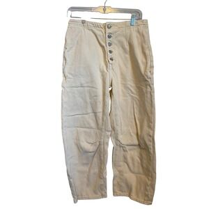 Free People Barrel leg cropped Jeans